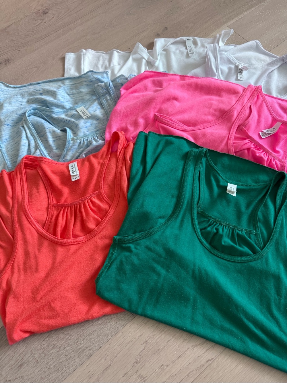 6 Bella Canvas Emerald racerback Tank Tops